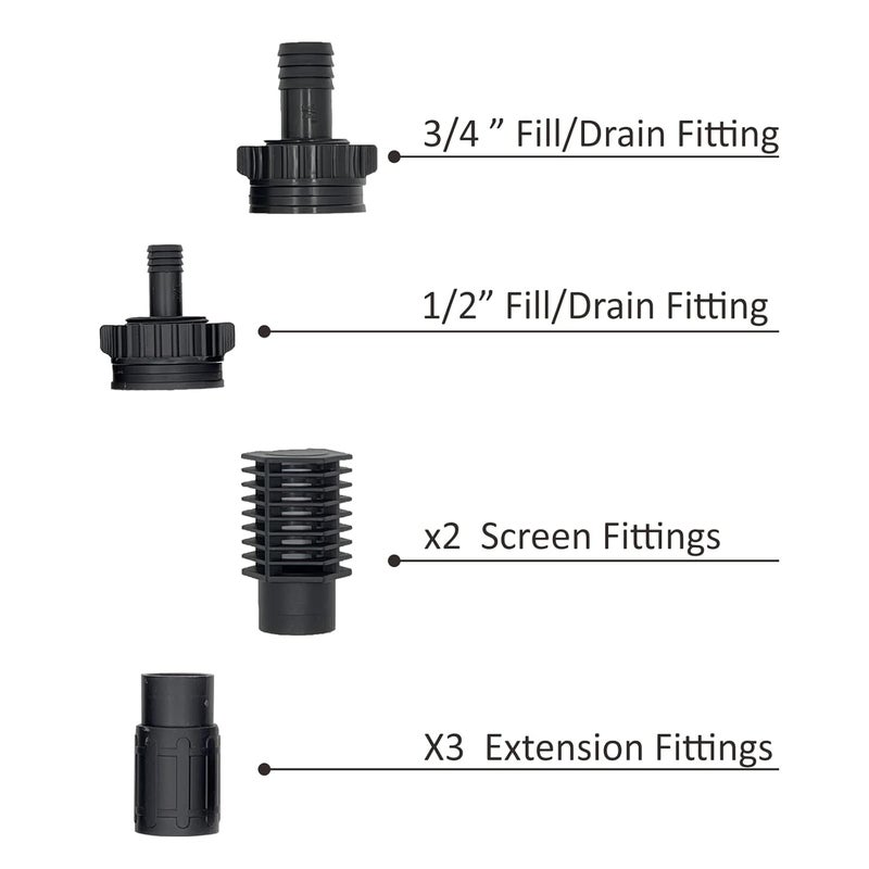 Toolazy Ebb & Flow Fitting Kit，Ebb and Flow Fitting Complete Kit Combo Set with 2 Extensions Used for hydroponics, Tidal Irrigation,Aeroponic,Flood and Drain and drip Irrigation Systems - Image 4